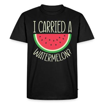 Watermelon Melon Summer Fruit Vegan Gift - Men's Premium Organic T-Shirt - black - Front - Nico (187cm)