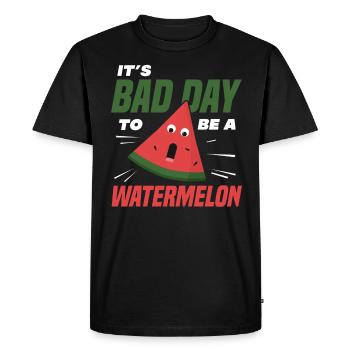 Watermelon Melon Summer Fruit Vegan Gift - Men's Premium Organic T-Shirt - black - Front - Nico (187cm)