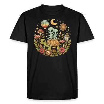 Étranger - T-shirt Premium bio Homme - noir - Devant - Nico (187cm)