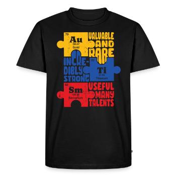 Autism - Men's Premium Organic T-Shirt - black - Front - Nico (187cm)