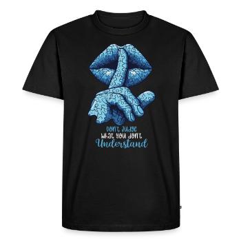Autism - Men's Premium Organic T-Shirt - black - Front - Nico (187cm)