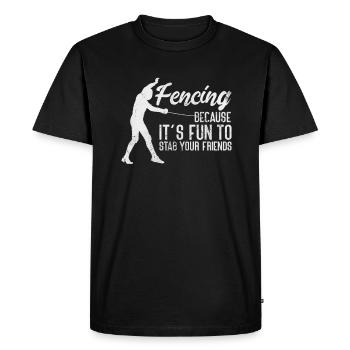 fencing - Men's Premium Organic T-Shirt - black - Front - Nico (187cm)