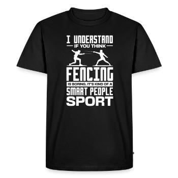 Escrime Épée Sabre Épée Épée Escrime Cadeau - T-shirt Premium bio Homme - noir - Devant - Nico (187cm)