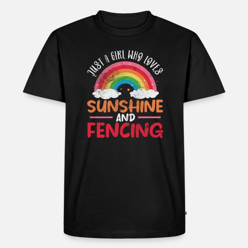 Fechten - Männer Premium Bio T-Shirt - Schwarz