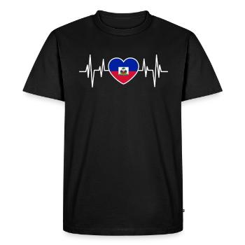 Vacances Haïti Caraïbes - T-shirt Premium bio Homme - noir - Devant - Nico (187cm)