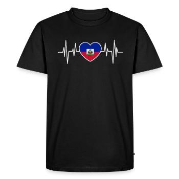 Haïti - T-shirt Premium bio Homme - noir - Devant - Nico (187cm)