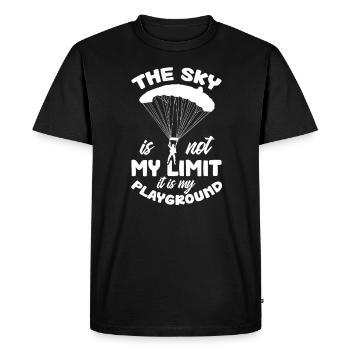 Skydive Skydiver Skydiving Parachute Gift - Men's Premium Organic T-Shirt - black - Front - Nico (187cm)