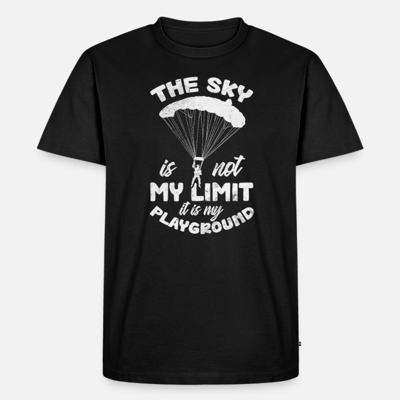 Skydive - Männer Premium Bio T-Shirt - Schwarz