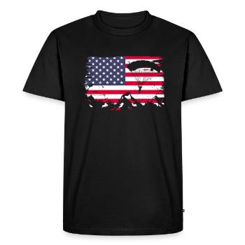 Skydive Skydiver Skydiving Parachute Gift - Men's Premium Organic T-Shirt - black - Front - Nico (187cm)