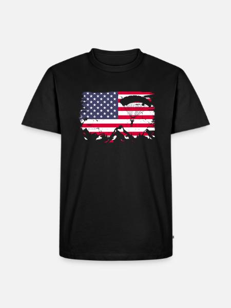 Skydive Skydiver Skydiving Parachute Gift - Men's Premium Organic T-Shirt - black