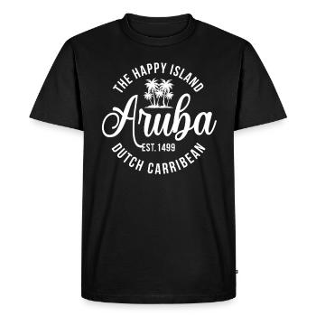 Aruba Caraïbes Été Ocean Beach Cadeau - T-shirt Premium bio Homme - noir - Devant - Nico (187cm)