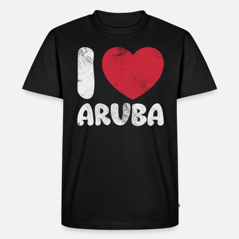 Aruba - Männer Premium Bio T-Shirt - Schwarz