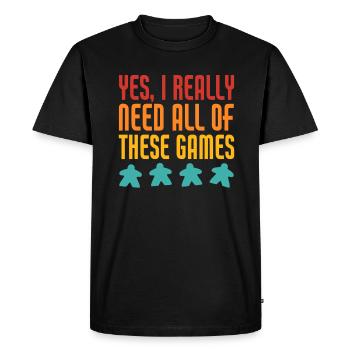 Jeu de société Jeux de société Jeux de nuit Jeux Cadeau - T-shirt Premium bio Homme - noir - Devant - Nico (187cm)