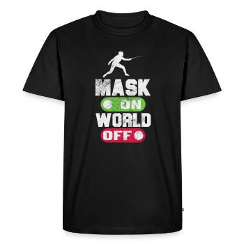 Fencing - Men's Premium Organic T-Shirt - black - Front - Nico (187cm)