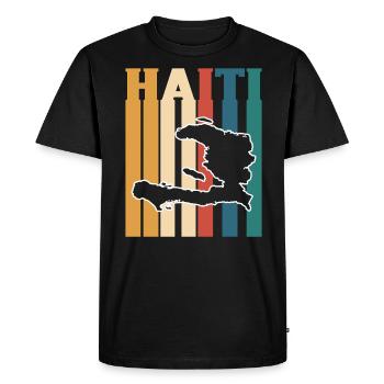 Vacances Haïti Caraïbes - T-shirt Premium bio Homme - noir - Devant - Nico (187cm)