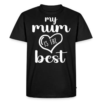 Ma mère est la meilleure - T-shirt Premium bio Homme - noir - Devant - Nico (187cm)