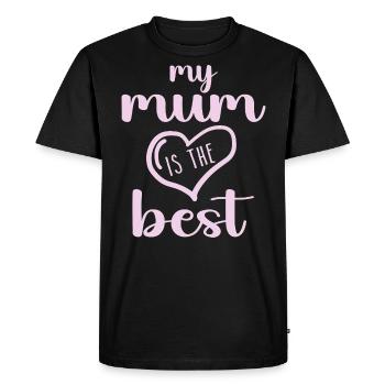 Ma mère est la meilleure - T-shirt Premium bio Homme - noir - Devant - Nico (187cm)