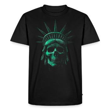 Lady Liberty Modern STyled - Männer Premium Bio T-Shirt - Schwarz - Vorne - Nico (187cm)