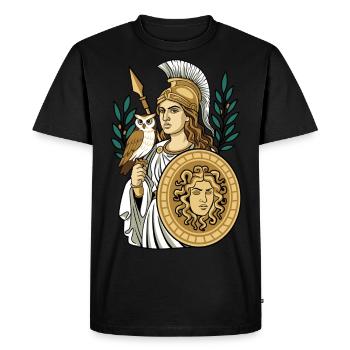 Athéna - T-shirt Premium bio Homme - noir - Devant - Nico (187cm)
