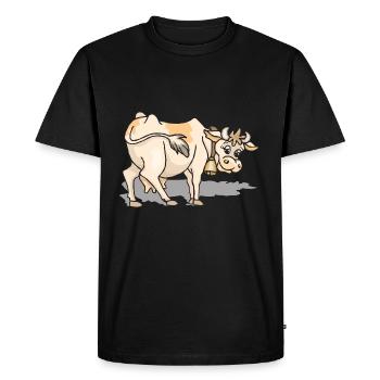 vache - T-shirt Premium bio Homme - noir - Devant - Nico (187cm)