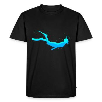 Apnée plongée plongée plongeur plongée cadeau - T-shirt Premium bio Homme - noir - Devant - Nico (187cm)