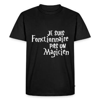 Fonctionnaire Humoristique Fonctionnaire - T-shirt Premium bio Homme - noir - Devant - Nico (187cm)