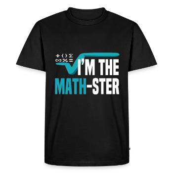 Je Suis Le Math-Ster Mathématicien Mathématiques - T-shirt Premium bio Homme - noir - Devant - Nico (187cm)