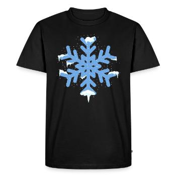 Snowflake Christmas Winter Snowflake Snow - Men's Premium Organic T-Shirt - black - Front - Nico (187cm)