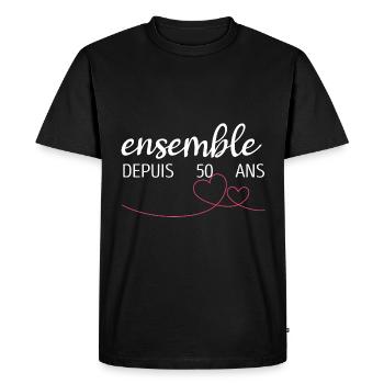 Cadeau d'Anniversaire 50 Ans De Mariage - T-shirt Premium bio Homme - noir - Devant - Nico (187cm)