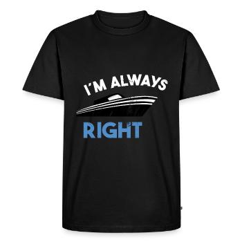 Boat Captain Gift Ship Boat Owner Captain - Men's Premium Organic T-Shirt - black - Front - Nico (187cm)