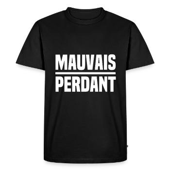 Mauvais Perdant J'Aime Pas Perdre Humour - T-shirt Premium bio Homme - noir - Devant - Nico (187cm)
