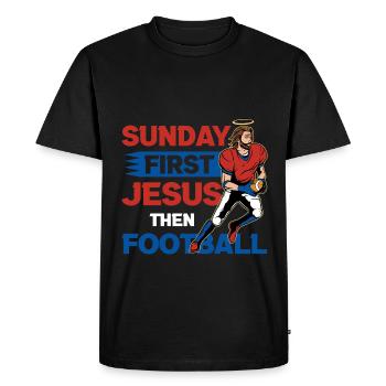 Joueur de football américain Sports American Football - T-shirt Premium bio Homme - noir - Devant - Nico (187cm)