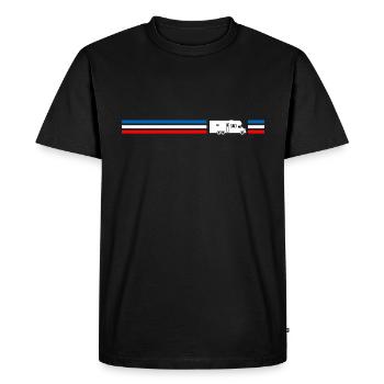 camping car camping car france français Humour - T-shirt Premium bio Homme - noir - Devant - Nico (187cm)