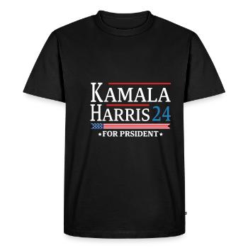 Kamala Harris 2024 pour la campagne électorale - T-shirt Premium bio Homme - noir - Devant - Nico (187cm)