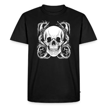 Halloween or horror skull - Men's Premium Organic T-Shirt - black - Front - Nico (187cm)