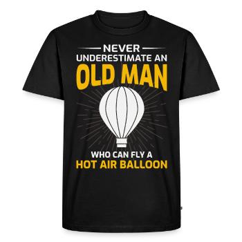 Montgolfière Montgolfière Montgolfière - T-shirt Premium bio Homme - noir - Devant - Nico (187cm)
