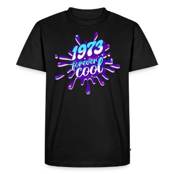 Année Cool 1973 Anniversaire 50 Ans - T-shirt Premium bio Homme - noir - Devant - Nico (187cm)
