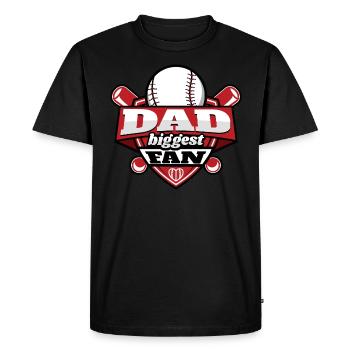 Papa Plus Grand Fan De Baseball - T-shirt Premium bio Homme - noir - Devant - Nico (187cm)