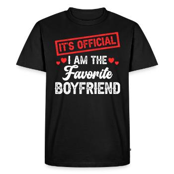 Je Suis Le Petit Ami Favori EVG et Mariage - T-shirt Premium bio Homme - noir - Devant - Nico (187cm)