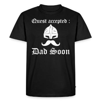 Humor RPG Geek Father Soon To Be Dad - Men's Premium Organic T-Shirt - black - Front - Nico (187cm)