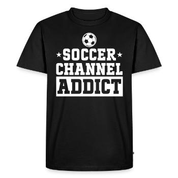 Fan Foot Adore Regarder Le Football - T-shirt Premium bio Homme - noir - Devant - Nico (187cm)