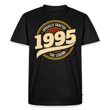Vintage Year 1995 Legend 30 Years Anniversary - Men's Premium Organic T-Shirt - black - Front - Nico (187cm)