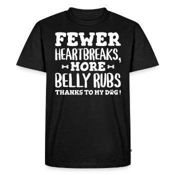 Célibataire Citation Humour Chien - T-shirt Premium bio Homme - noir - Devant - Nico (187cm)