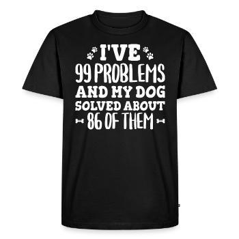 Joke Quote Funny Humor Dog - Men's Premium Organic T-Shirt - black - Front - Nico (187cm)