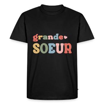 Enfant Future Grande Sœur 2024 - T-shirt Premium bio Homme - noir - Devant - Nico (187cm)