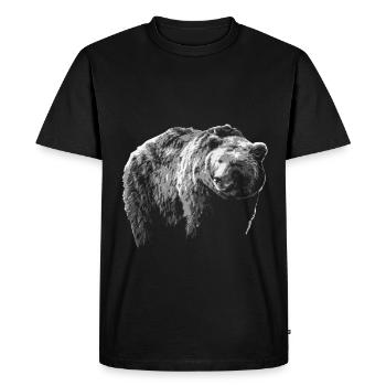 Ours Grizzly Ours brun Ours prédateur Animaux sauvages - T-shirt Premium bio Homme - noir - Devant - Nico (187cm)