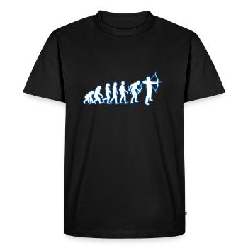 Evolution tir à l'arc - T-shirt Premium bio Homme - noir - Devant - Nico (187cm)