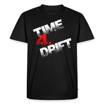 Le temps 4a dérive don à la dérive - T-shirt Premium bio Homme - noir - Devant - Nico (187cm)
