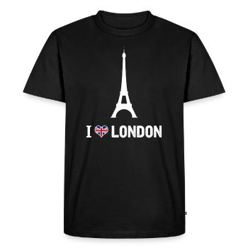 I love London fun shirt - Men's Premium Organic T-Shirt - black - Front - Nico (187cm)