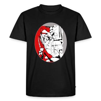 La liberté d'interprétation 4 - T-shirt Premium bio Homme - noir - Devant - Nico (187cm)